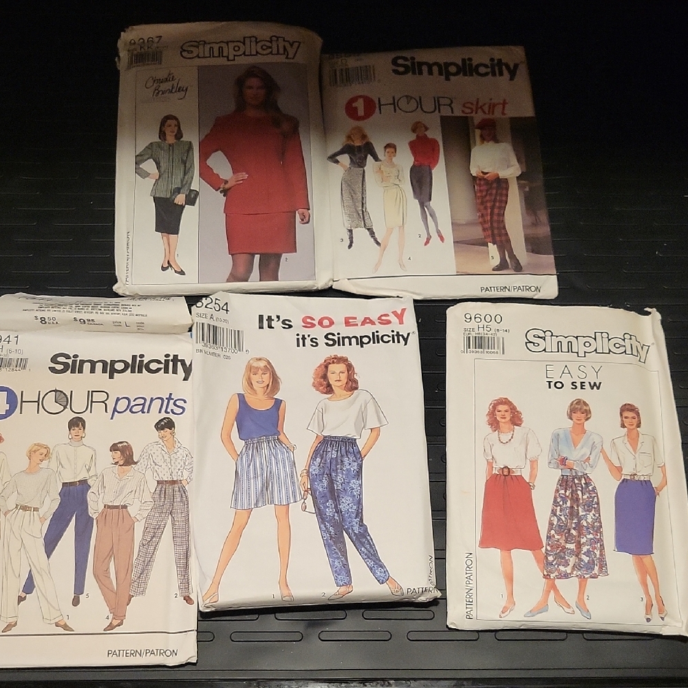 Simplicity Fashion Sewing Patterns Collection Of 5